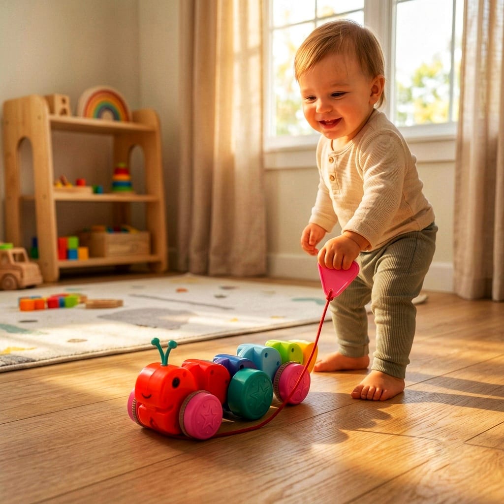 Caterpillar pulling toy