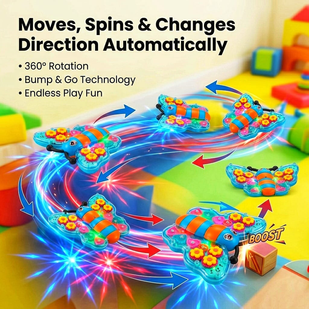 Butterfly moving and musical light toy