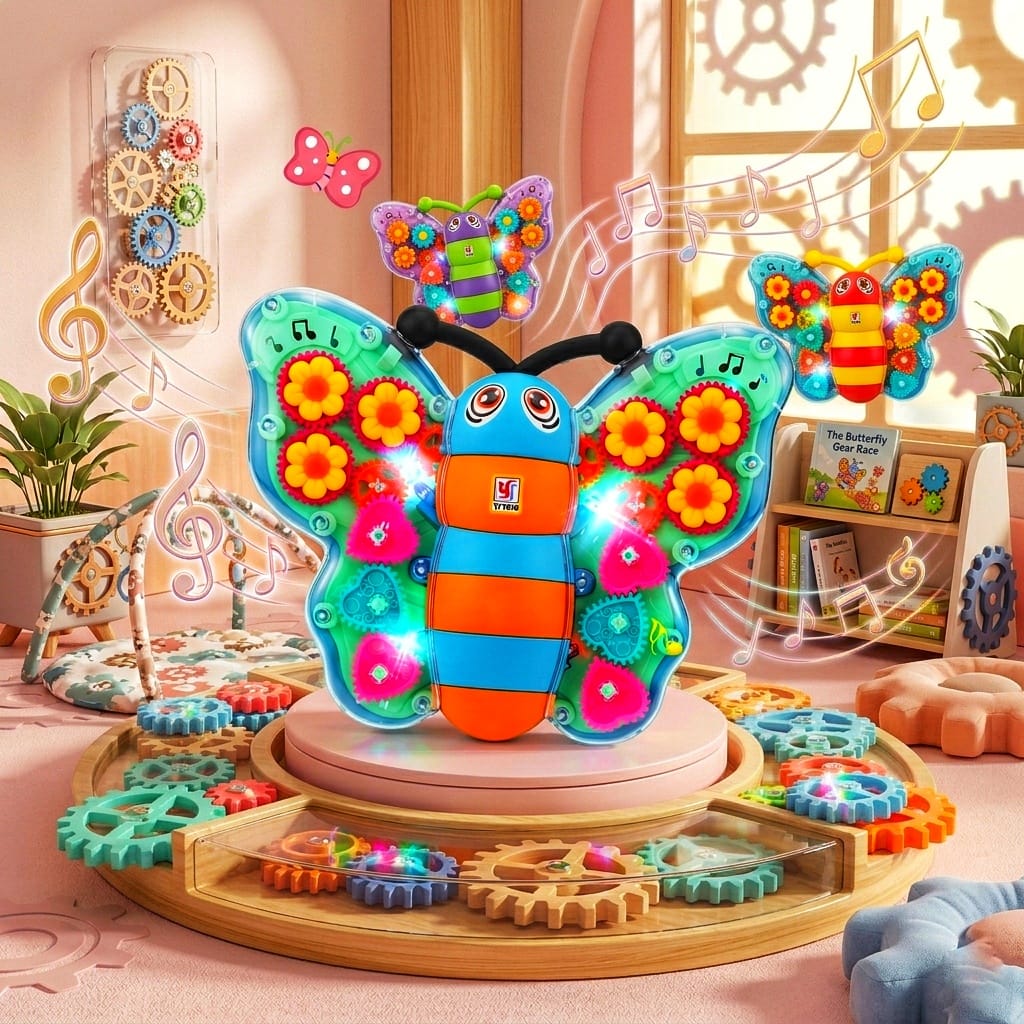 Butterfly moving and musical light toy