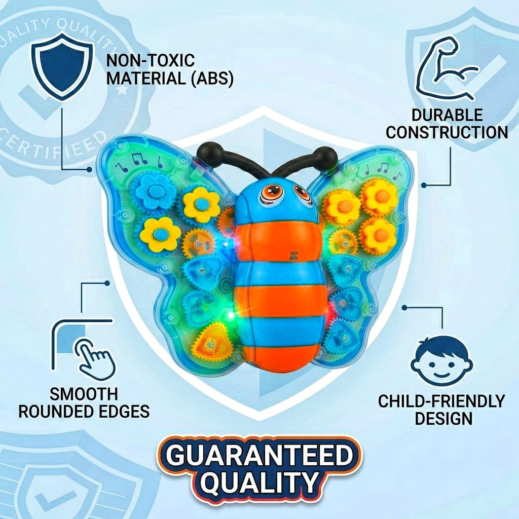 Butterfly moving and musical light toy